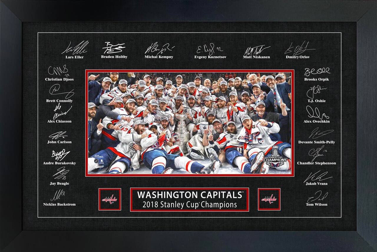 Washington Capitals 2018 Stanley Cup Replica Signature Frame 35.5" x 23.5"